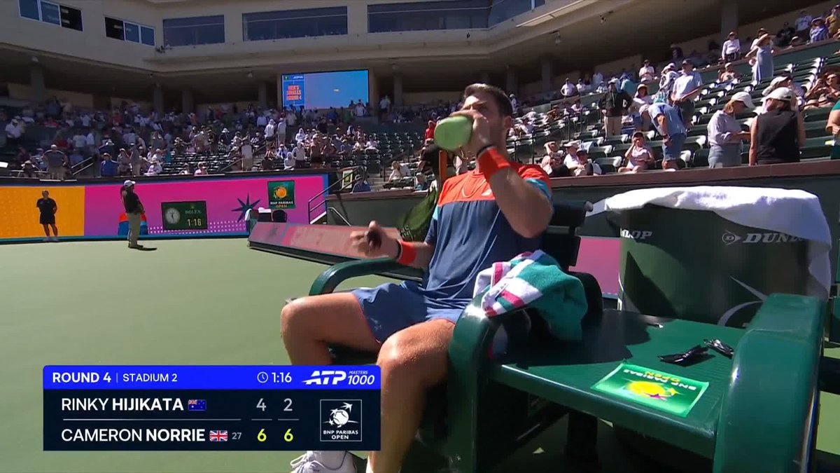 Cam Norrie reaches the quarter-finals at Indian Wells for the fourth time in his career after a strong win against Rinky Hijikata 🚨