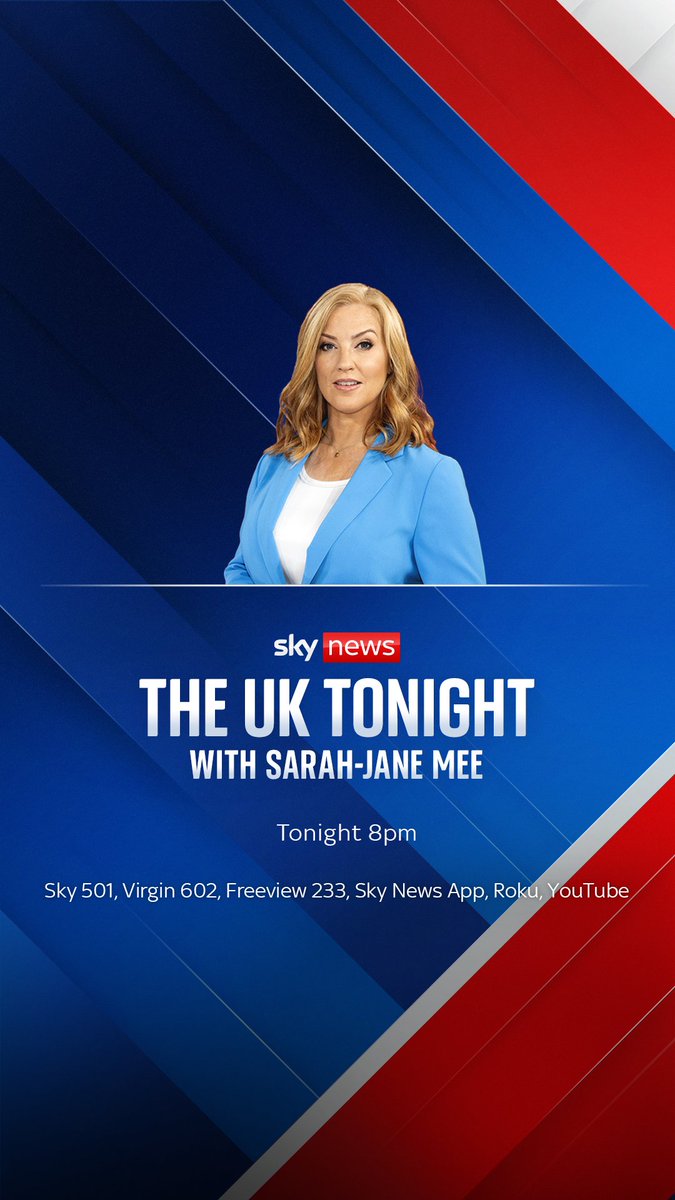 🇬🇧 Coming up on The UK Tonight with Sarah-Jane Mee... 🔴 First batch of Mandelson files have dropped 🔴 Stabbing at a school in Norfolk Watch here from 8pm ➡️