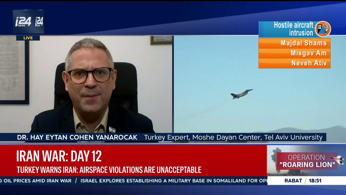 Turkey was a huge surprise, because since the beginning of the war, Turkey has adopted a very pro-Iranian regime stance.' explains Hay Eytan Cohen Yanarocak - חי איתן כהן ינרוג׳ק with Benita Levin 👇For more news and updates, visit our official website👇