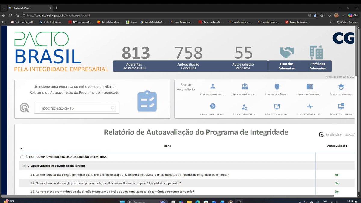 Turma, contei mais cedo a história do preenchimento dos dados do Banco Master nos sistemas do Pacto Brasil da CGU. O serviço, em teoria, foi prestado a partir de setembro, mas no sistema da CGU os dados foram preenchidos em março. Pois bem, não é que o tal relatório... sumiu! Conto em detalhes, aqui: