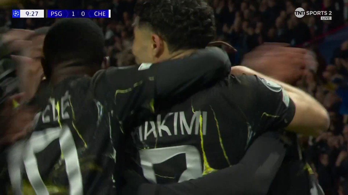 Bradley Barcola rifles PSG into the lead against Chelsea 🚀 TNT Sports & discovery+ UK