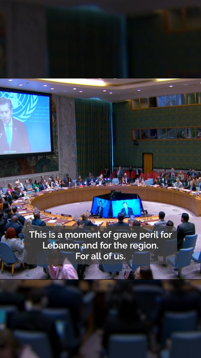 When world turns away from international law and human solidarity, when splintering of global order is cheered by those who believe rules do not apply to them, when other people fight their wars in Lebanon, civilians pay the price. Enough. My UN Security Council update👇