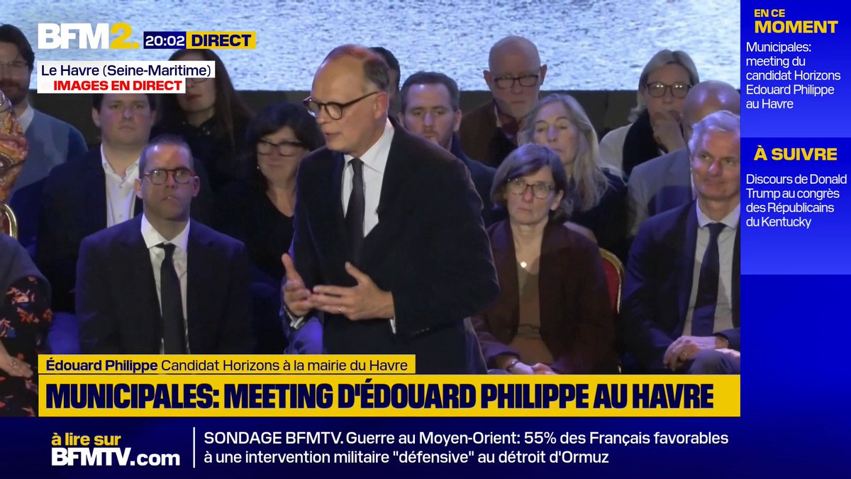 Municipales: le candidat à la mairie du Havre Édouard Philippe déclare que le programme du RN "n'est pas sérieux" #BFM2