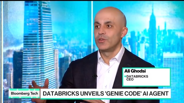 Databricks CEO and co-founder Ali Ghodsi joined Bloomberg Technology to discuss the launch of Genie Code, an autonomous AI agent built specifically for data teams. "Just six months ago, we were talking about autocompleting code — now agents automate the code. The new question is: how do we take the code that’s been written into production and make sure we're monitoring it?" Watch the full conversation