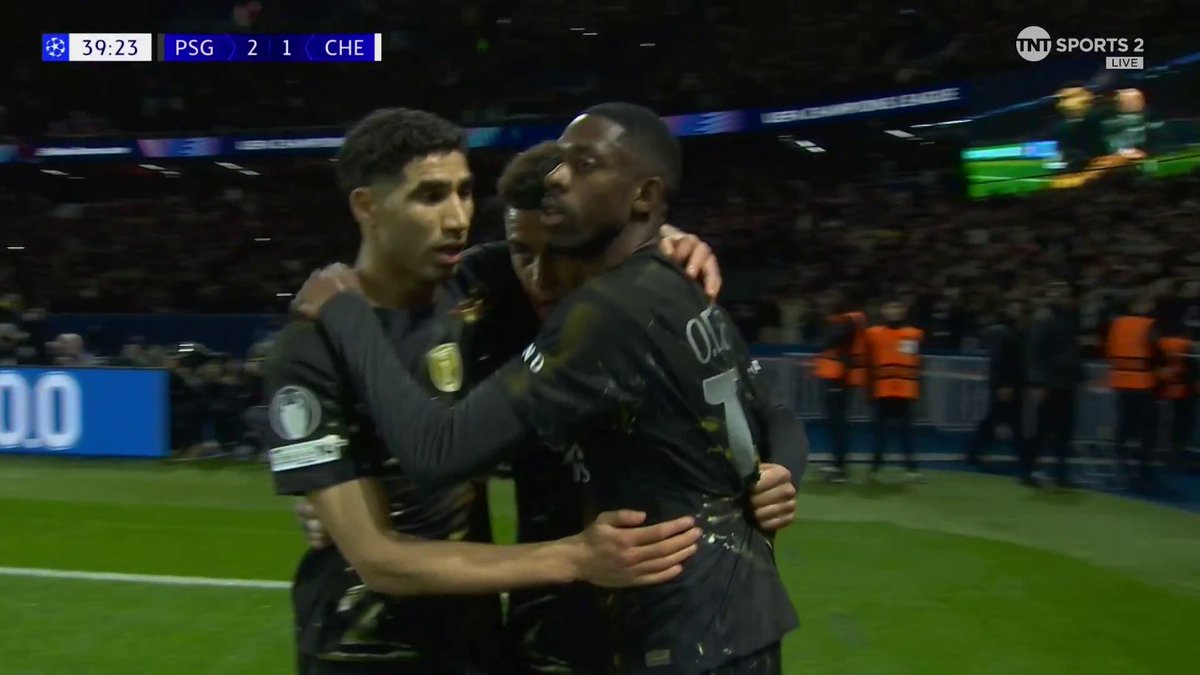 From one end of the pitch to the other! Ousmane Dembele completes a rapid PSG counter-attack to put his side 2-1 up 🔥 TNT Sports & discovery+ UK