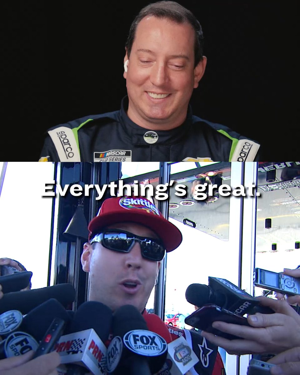 Everything's great. Just ask Kyle Busch. 😁