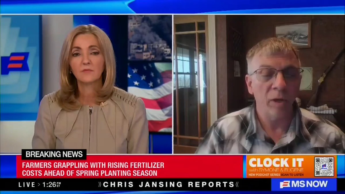 Iowa farmer: This fertilizer shortage is going to affect everybody. It could lead to a decrease in yields. If you look at that countrywide, corn, soybeans, cotton, rice, that will increase prices. It's gonna be a train wreck for consumers.