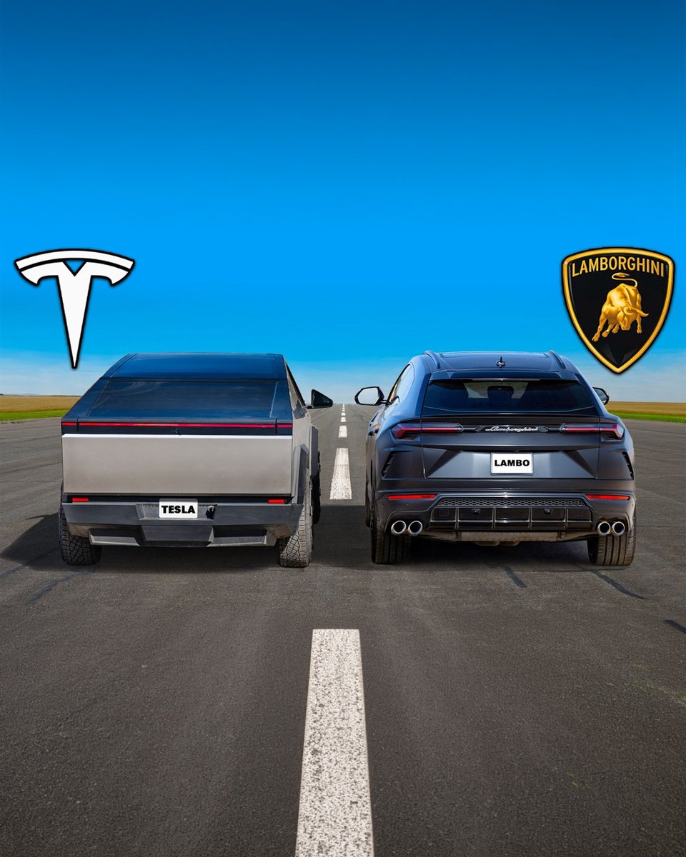 Surely a 650hp Lamborghini can't lose to a 3 tonne fridge?! 🧐🤔
