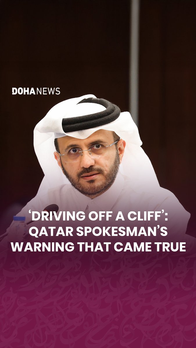 #Qatar’s Ministry of Foreign Affairs spokesman د. ماجد محمد الأنصاري Dr. Majed Al Ansari warned in a CBS News interview that the region was “driving off a cliff” as Iran launched direct strikes on Qatar and other #Gulf states. Al Ansari said Qatar had cautioned, that even before #Hamas’s operation Al Aqsa Flood on October 7, 2023 and #Israel’s genocide in #Gaza, the region was going toward escalation. He said that left unchecked would lead to “regional spillover” but he added that there remained a chance to pull back “from the brink” through diplomacy. He stressed that Qatar was not part of the war between #Iran, Israel and the United States, but that #Doha had been “dragged into” it.