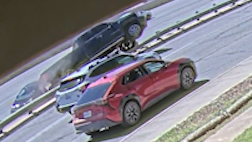 SHOCKING VIDEO! Watch as a pickup truck collides with car on Loop 410, vaults guardrail and hits tree... More Details: