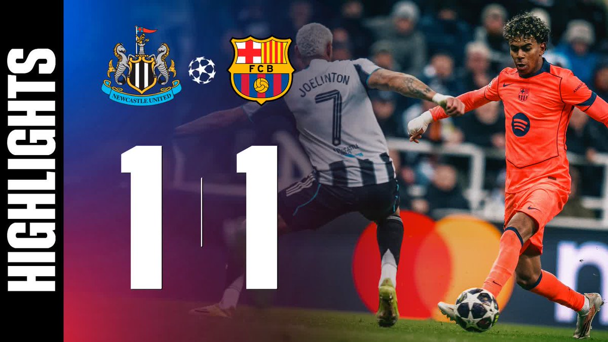 Newcastle 1️⃣ - 1️⃣ FC Barcelona