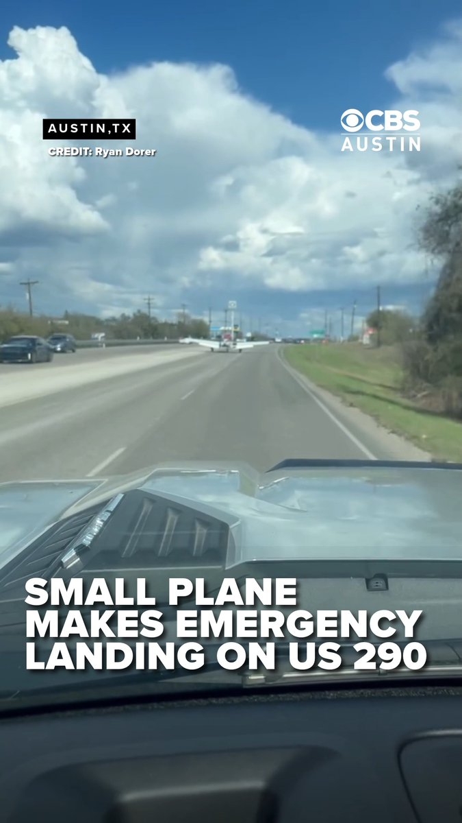 "I'm driving down the highway and I see a plane above me and all of a sudden he drops out of the sky right in front of my truck," driver Ryan Dorer said on Facebook. "He managed to get the plane right and stop it right in the middle of the highway." MORE: