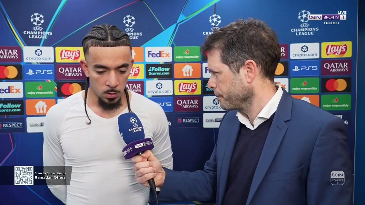 🗣️ "The last two goals were just mistakes. We should just sit back and wait for them because we know there is a second leg coming up..." Malo Gusto reflects on Chelsea's 5-2 first leg defeat against holders Paris Saint-Germain. 🎤 Matt Spiro #beINUCL #CFC #UCL