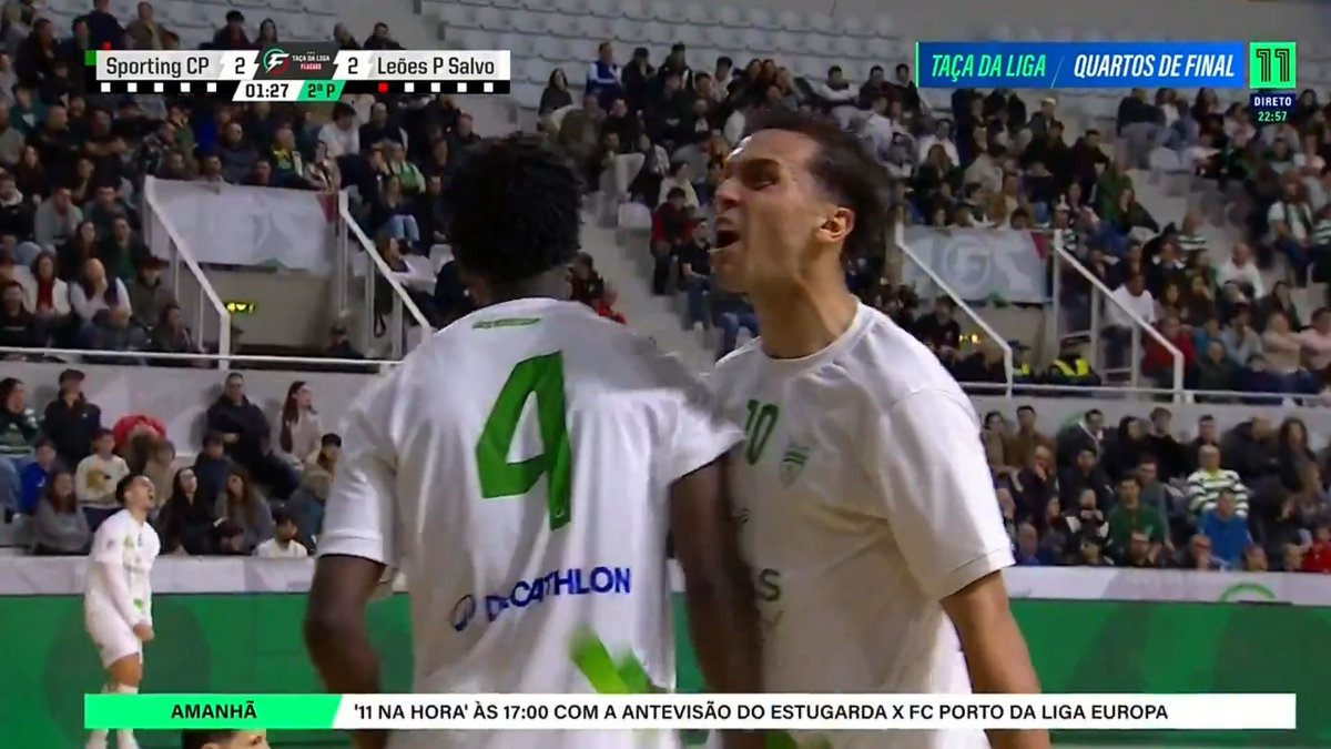 Leões Porto Salvo surpreendeu e eliminou o Sporting nos quartos de final da Taça da Liga de futsal! 🎥: Canal 11