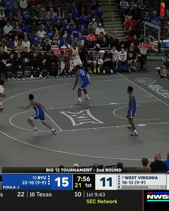 DOMINIQUE DIOMANDE WINDMILL FROM EVERY ANGLE 🤯 #Big12MBB | 📺 ESPN2