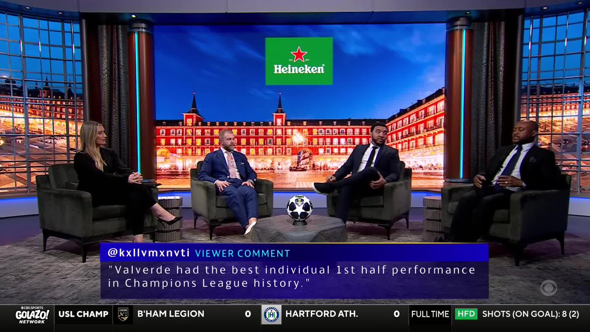 "He's probably one of the most underappreciated Real Madrid players in the history of the club." Nigel Reo-Coker is in awe of Federico Valverde after his "world class performance" for Real Madrid vs. Manchester City 👏