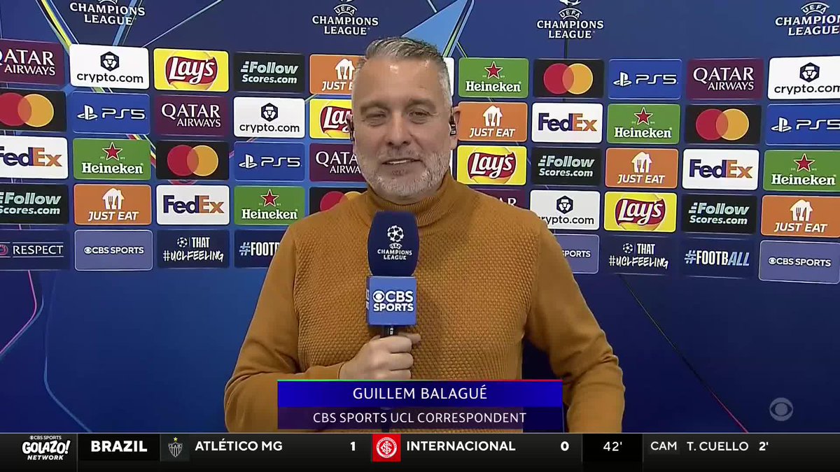 "Sometimes something happens here. It's so difficult to explain." Guillem Balague on the extra electricity that Real Madrid are able to create on a #UCL night at the Bernabéu ⚡