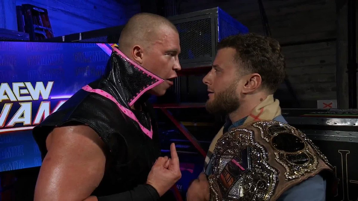 Kyle Fletcher makes it clear that he does NOT fuck with MJF 👀👀👀👀 #AEW #AEWDynamite