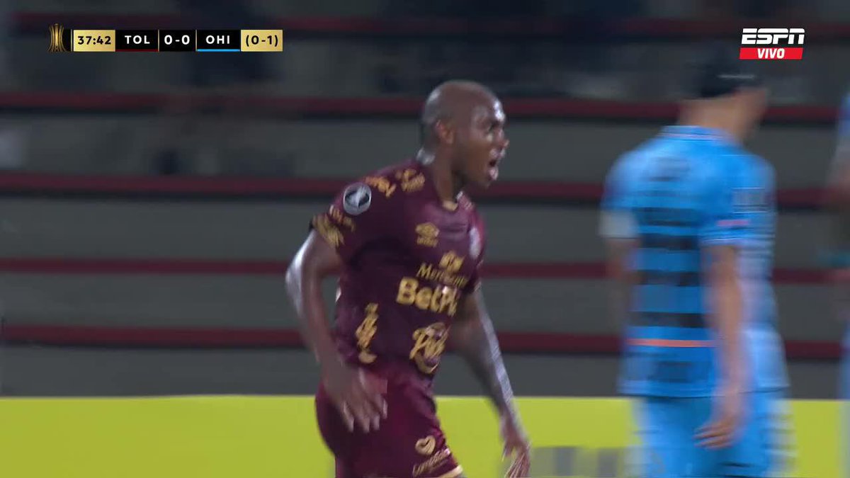 🇨🇴 GOLAZO de Junior Hernández. Gol del #Tolima para el 1-0 ante #OHiggins, al 38’, por Libertadores