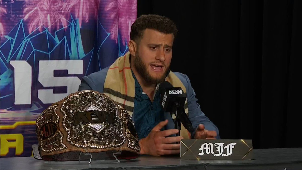 Crystal clear from Hangman Adam Page: he’s coming for what Maxwell Jacob Friedman™️ cares about most, the #AEW World Title! Watch #AEWDynamite LIVE on TBS &amp; HBO Max