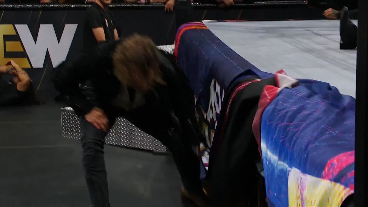 Message sent by Hangman! Maxwell Jacob Friedman™️ doesn't want any bit of that Barbed Wire board! Watch #AEWDynamite LIVE on TBS &amp; HBO Max