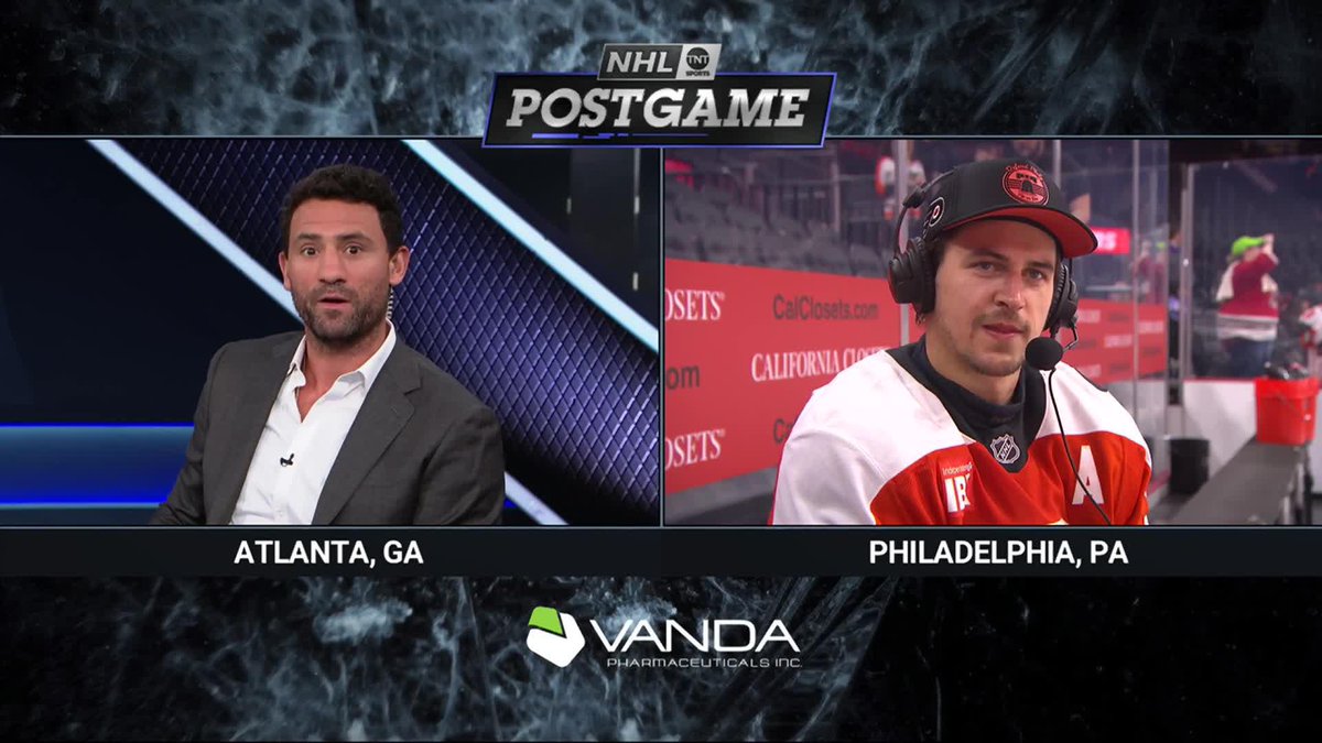 Won the game and beat Paul Bissonnette in the birthday mogging competition. 😮‍💨 #WSHvsPHI | #LetsGoFlyers
