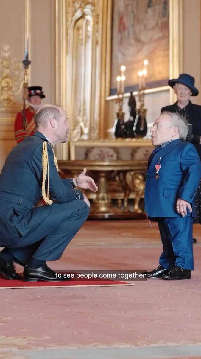 The Prince and Princess of Wales shared a touching video of Warwick Davis receiving his OBE and reflecting on his journey as an actor with dwarfism. The 56-year-old star is beloved for his roles in Star Wars, Harry Potter and Willow ✨ #princewilliam #starwars 📽️: princeandprincessofwales