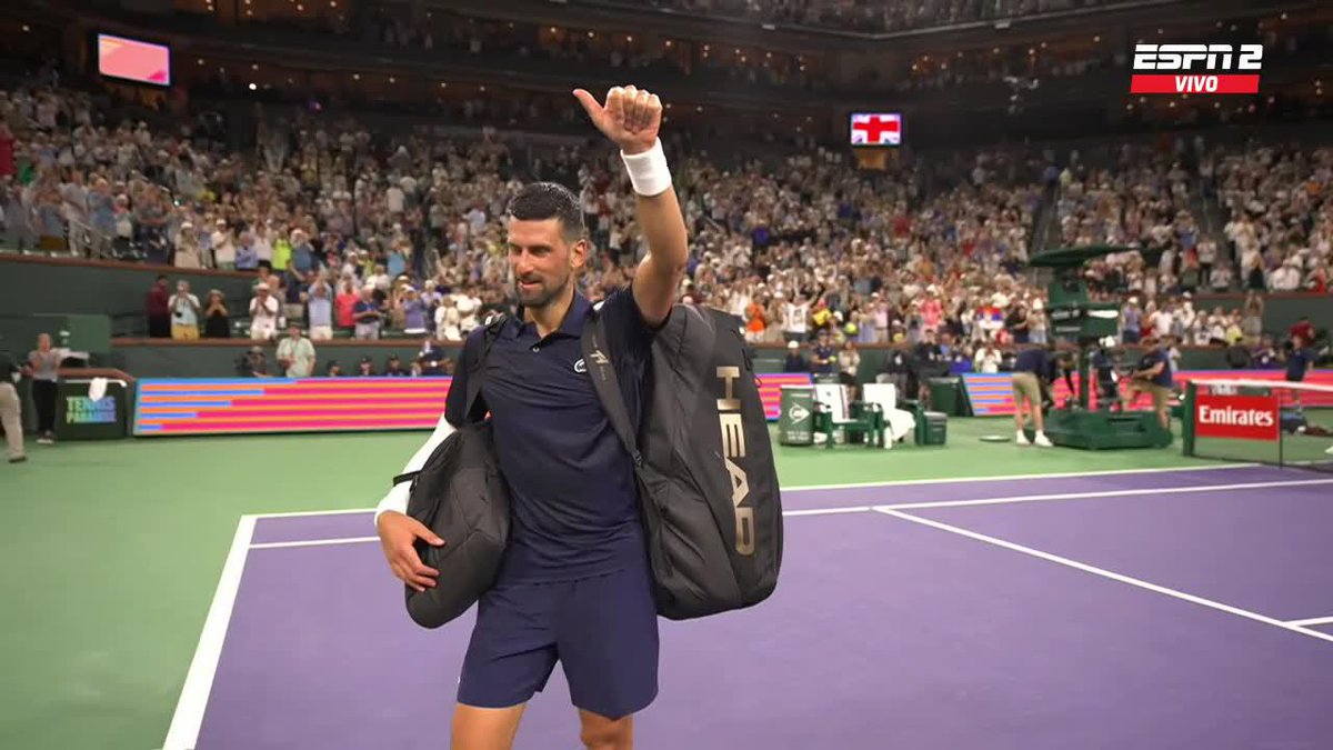 Ojalá volvamos a verte en el desierto, Nole. 🥹 📺 Mirá #IndianWells en el Plan Premium de Disney Plus.