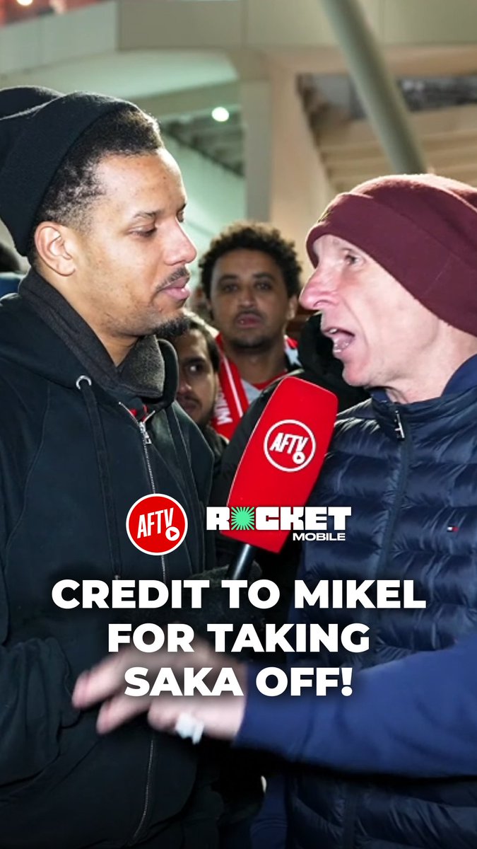 Saka deserved to be taken off - and Mikel did just the right thing! 👏 Get unlimited data, calls, and texts for just £16 a month! Switch now to Rocket Mobile 👉 #ad UK only. T&amp;Cs apply. #FanCams