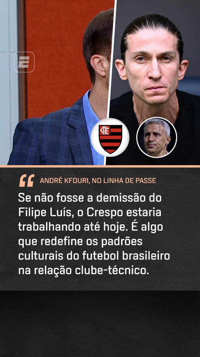 Demissão de Filipe Luís da forma que aconteceu pelo Flamengo deixou os técnicos brasileiros mais instáveis em seus cargos? André Kfouri comentou no Linha de Passe. #FutebolNaESPN