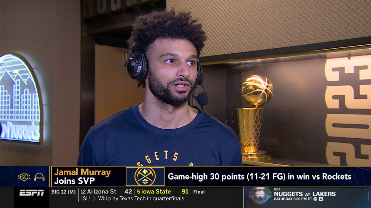 Fresh off Denver’s dub over Houston, Jamal Murray catches up with @notthefakesvp 🔥