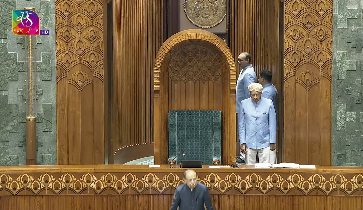 Speaker Om Birla is back after the no-confidence motion against him was defeated. Now expecting some fireworks today 😂🔥