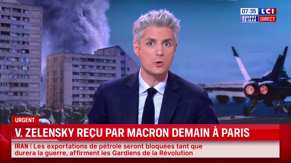 🔴 Volodymyr Zelensky sera reçu demain à l'Élysée par Emmanuel Macron