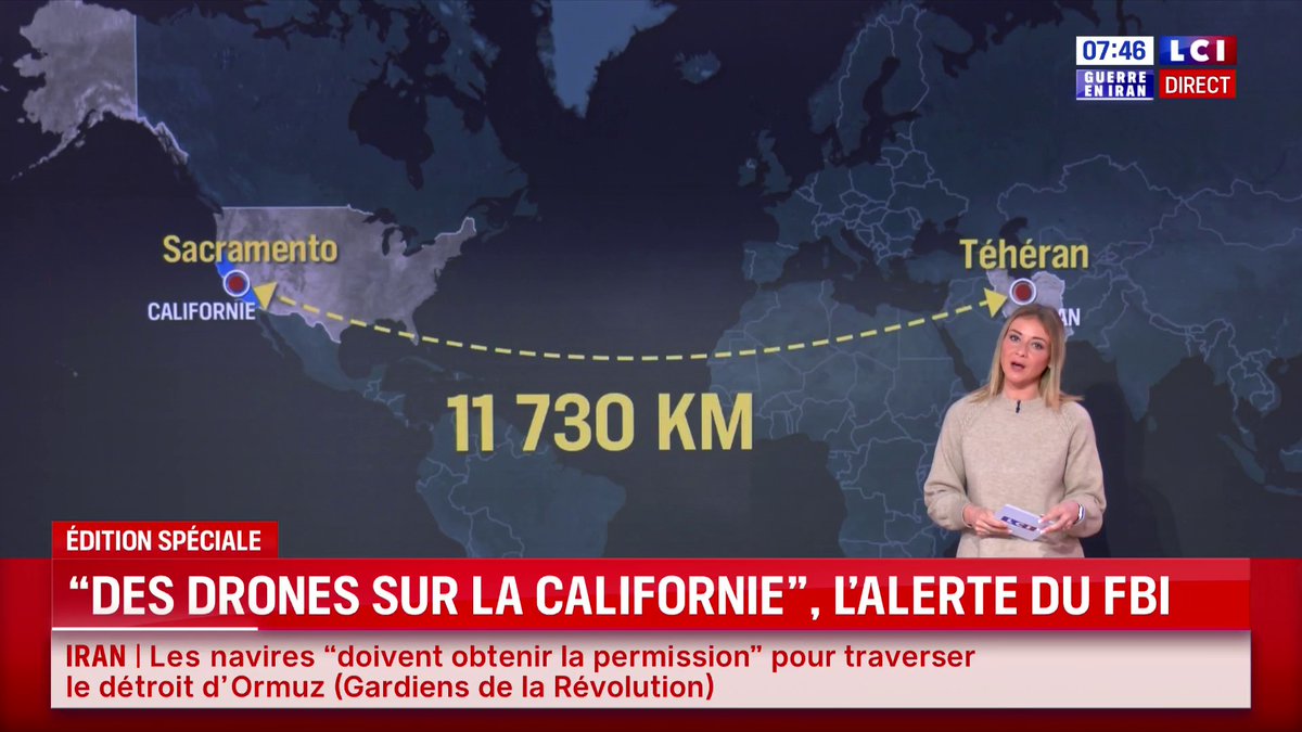 🔴 Le FBI met en garde contre des attaques drones iraniens sur la Californie ▶️ Solenn Riou