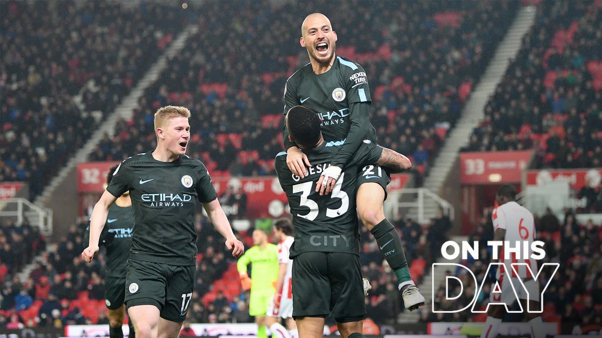 #OnThisDay: Stoke 0-2 #ManCity [2018] ⚽️ [10', 50'] David David Silva