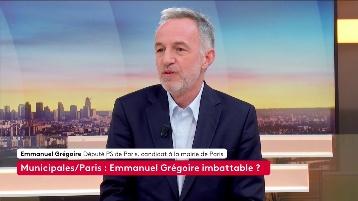 🔴 🗣 "Rachida Dati, tout le monde la connaît, moi je gagne à être connu", avance le député PS et candidat à la mairie de Paris, Emmanuel Grégoire, qui assure qu'une élection municipale n'est pas seulement "une élection individuelle, c'est une élection de liste". #canal16