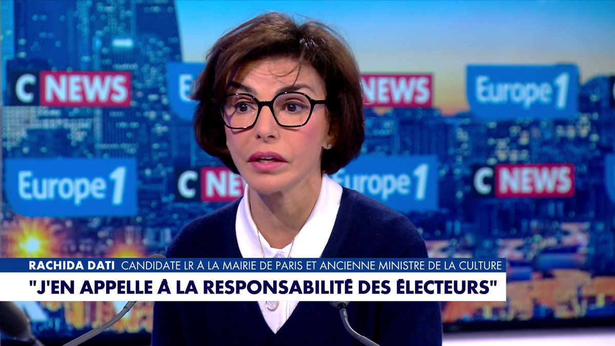 Rachida Dati, candidate LR à la mairie de Paris, appelle à un changement majeur : «Je demande aux électeurs de faire le choix de la raison», dans #LaGrandeInterview Toute l'info est à retrouver sur