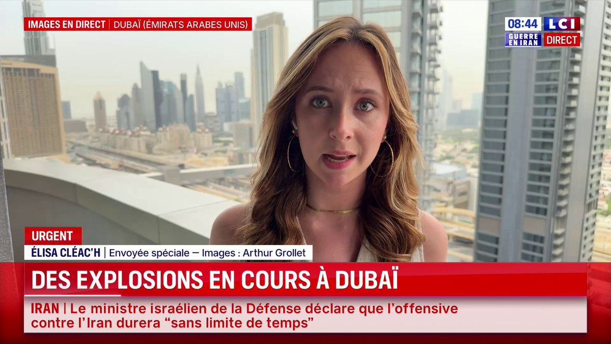 🔴 Des explosions en cours dans le centre de Dubaï ▶️ Les détails avec notre reporter sur place Elisa Cléac'h