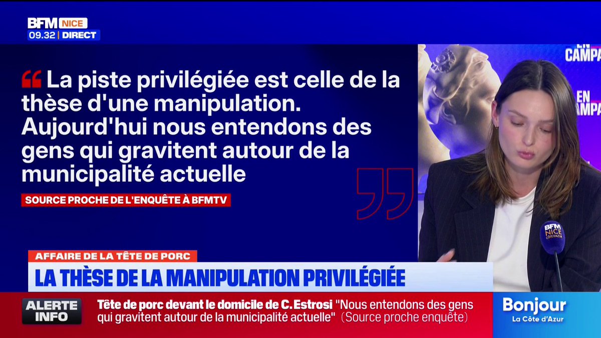 Tête de porc retrouvée devant le domicile de C. Estrosi : la piste de la manipulation privilégiée