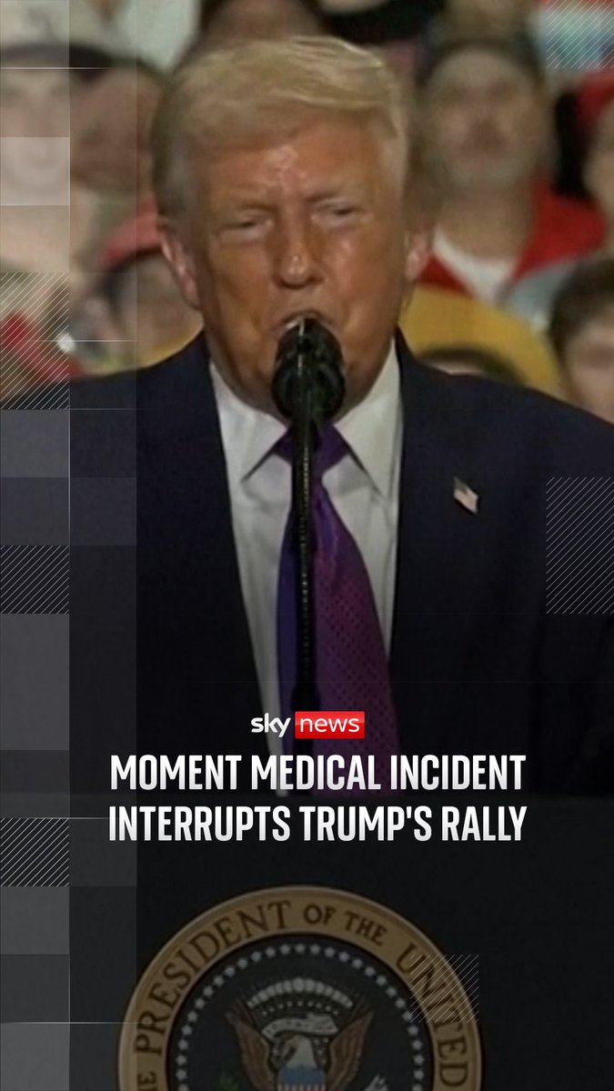 President Trump insisted 'Ave Maria' was played, after his rally in Kentucky was interrupted by a medical incident in the audience.