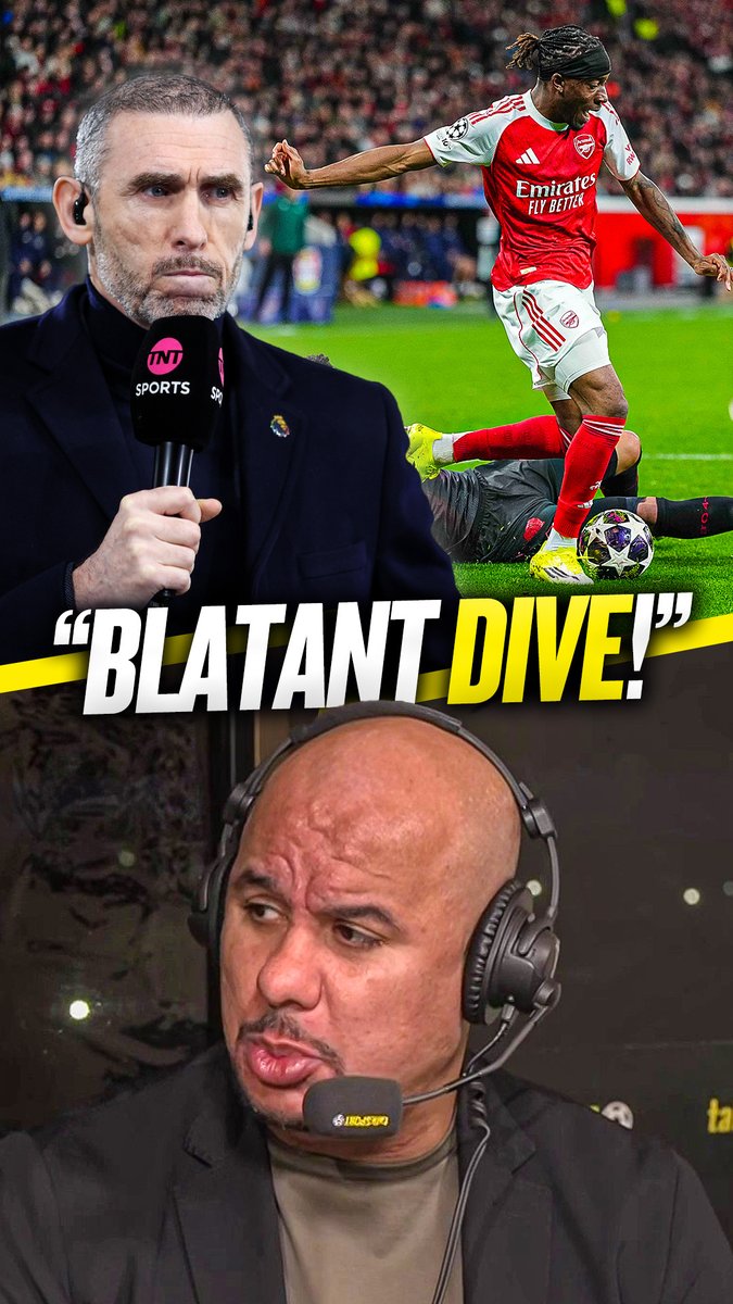 😤"Madueke dived! Blatant dive!" 🤦‍♂️ "Keown said it was a penalty... his bias towards Arsenal is getting a bit silly now!" Gabby Agbonlahor takes aim at Martin Keown's #AFC bias after he claimed that Madueke did not dive vs Leverkusen!