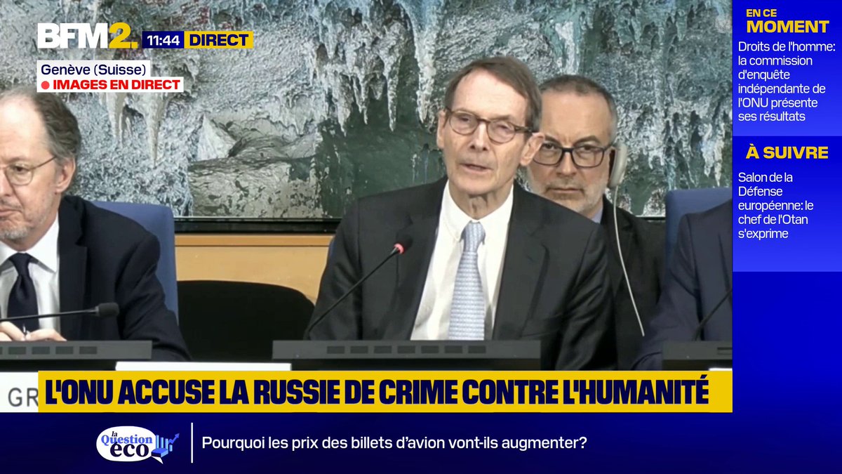Guerre en Ukraine: "Les autorités russes ont déporté et transféré de force des enfants, il s'agit de crimes contre l'humanité", affirme la commission d'enquête internationale de l'ONU sur l'Ukraine, évoquant un "plan organisé minutieusement" #BFM2