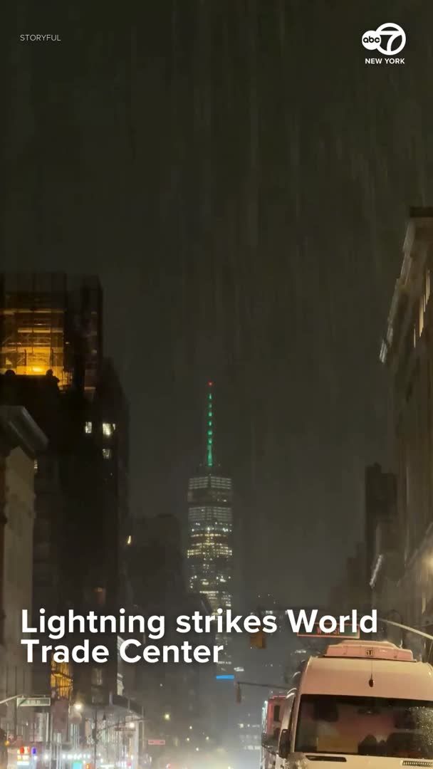 A bolt of lightning hit One World Trade Center, the tallest skyscraper in the US, in the early hours of Thursday, March 12, footage shows. Alden Sevilla had his phone out at the right time to capture the moment on camera. “I was aiming my phone at the building as I figured there would be lightning,” he told Storyful.
