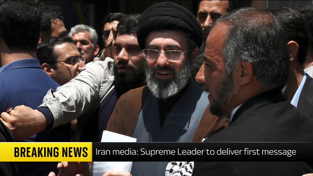 BREAKING: Mojtaba Khamenei, Iran's new supreme leader, expected to issue first public statement shortly. 📺 Sky 501, Virgin 602, Freeview 233, and YouTube