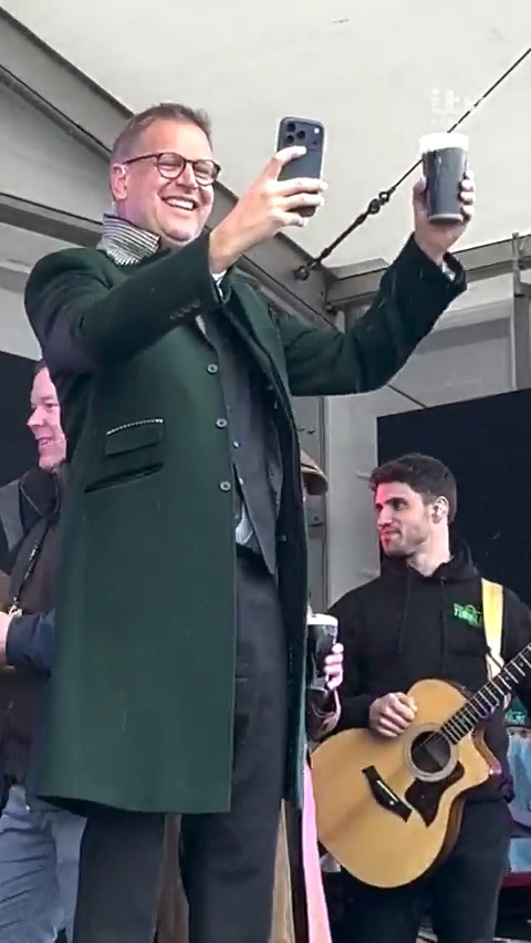 The Ed fan club is out in the Guinness Village 😅