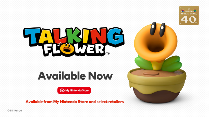 Stop and smell the flowers? Stop and listen to the flowers! Add some wonder to your day with Talking Flower’s quips and words of encouragement. Available at: 📍 Nintendo NEW YORK 📍 Nintendo SAN FRANCISCO 💻