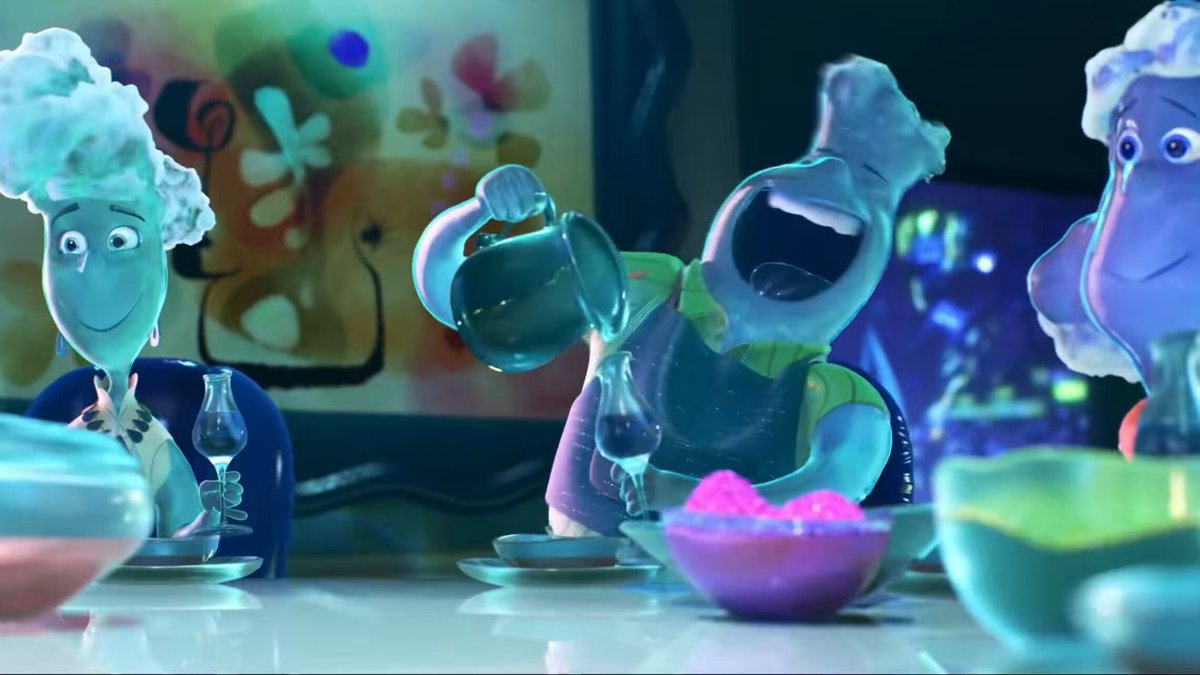 PIXAR新作は毎回「最新CGはさすが綺麗だな」と思わせてくれるんですが、 『マイ・エレメント』は久々に「こんな映像見たことない、なんだこれすげえ」と思わせられました。 火の光が水に干渉して産まれる光芒や波。 不定形と人間らしい形を行き来するキャラクターフォルム。 火や水のリアルさを感じながらもアニメらしさもある質感。 そしてこれだけ特殊効果を入れてるのに、全体が見やすくまとまっています。 手描きアニメでも実写映画でもない「3DCGだからこその表現」とはこういうことかと思わされます。
