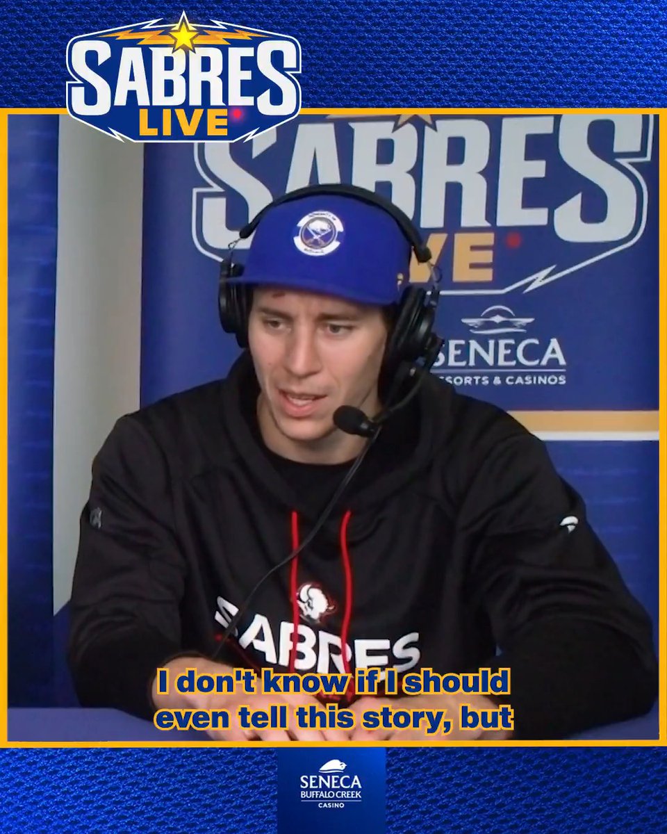 If you start a story with: "I don't know if I should tell this story" You know it'll be gold 😂 Logan Stanley details his first encounter with former Buffalo Sabres draft pick, Brendan Lemieux... Watch Logan's full chat from yesterday's Sabres Live ➡️