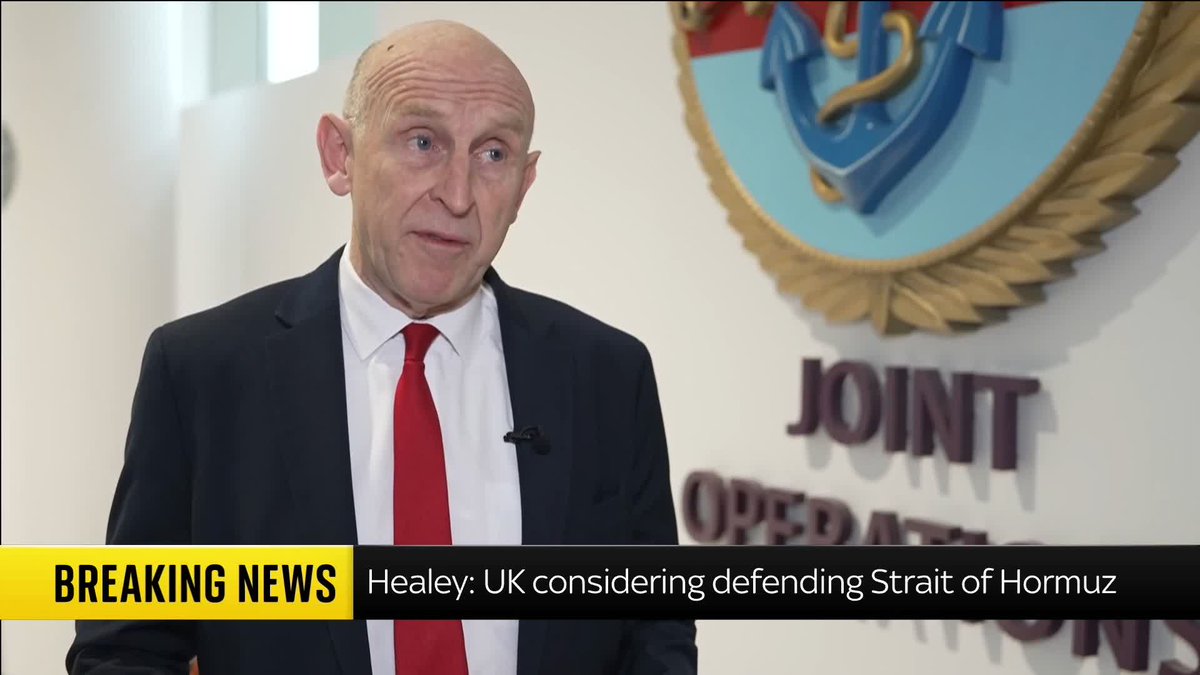Defence Secretary, John Healey, talks about counter-drone operations in the Middle East. Iran war latest: 📺 Sky 501 and YouTube