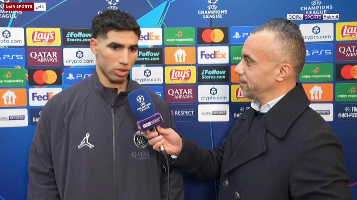 🟣🎤تصريح خاص | أعرب نجم المنتخب المغربي وباريس سان جيرمان أشرف حكيمي عن تقديره لمدرب المنتخب المغربي السابق وليد الركراكي كما رحب بخليفته محمد وهبي متمنيا التوفيق لأسود الأطلس في بطولة كأس العالم 2026
